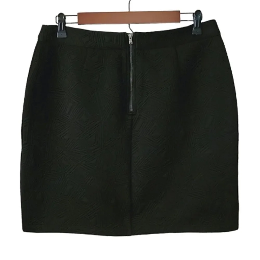 Mossimo Black Patterned Crossover Stretch Knit Pencil Skirt Size M